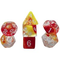 Set di 7 Dadi Transparenti - Nebula Sunset Cloud
