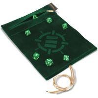 Tappetino e Custodia Roll on a Scroll + Set di 7 Dadi - Verde - Enhance