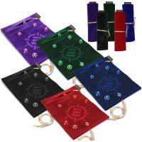 Set di 5 Tappetini e Custodie Roll on a Scroll + 5 Set di 7 Dadi | Mega Bundle