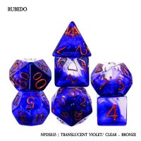 Set di 7 Dadi - Rubedo - Translucent Violet / Clear-Bronze