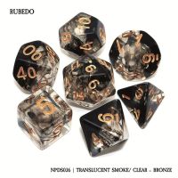 Set di 7 Dadi - Rubedo - Translucent Smoke / Clear-Bronze