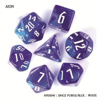 Set di 7 Dadi - Aion - Space Purple / Blue - White