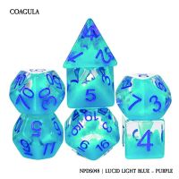 Set di 7 Dadi - Coagula - Lucid Light Blue - Purple