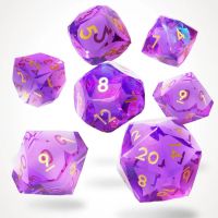 Set di 7 Dadi Deluxe - Enchanta Sharp Edge Resin RPG Dice Set