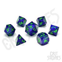 Set di 7 Dadi Deluxe - Crazed Enigma Metal RPG Dice Set
