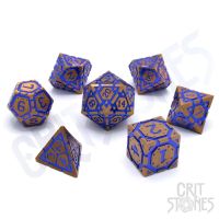 Set di 7 Dadi Deluxe - Wiztech Gears Metal RPG Dice Set