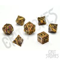 Set di 7 Dadi Deluxe - Magus Goldstone Metal RPG Dice Set
