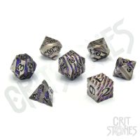 Set di 7 Dadi Deluxe - Arcanist's Aura Metal RPG Dice Set