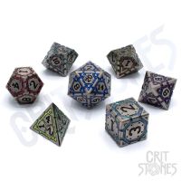 Set di 7 Dadi Deluxe - Ecliptic Alloy Metal RPG Dice Set
