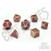Set di 7 Dadi Deluxe - Romance Rune Metal RPG Dice Set