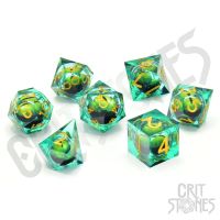 Set di 7 Dadi Deluxe - Forest Dragon's Gaze Floating Eye RPG Dice Set