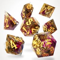 Set di 7 Dadi Deluxe - Sunlit Garden Sharp Edge Resin RPG Dice Set