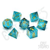 Set di 7 Dadi Deluxe - Wave after Wave Sharp Edge Resin RPG Dice Set
