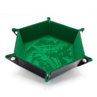 CritStones Foldable Dice Tray - Dragon Skin Edition - Green