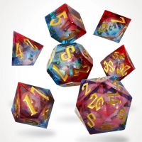Set di 7 Dadi Deluxe - Fire and Ice Liquid Core RPG Dice Set