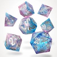 Set di 7 Dadi Deluxe - Pink Ice Liquid Core RPG Dice Set