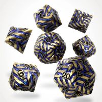 7 Dadi Deluxe - Runes of the Sky Metal RPG Dice Set