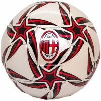 Pallone da Calcio in Cuoio Cucito - AC Milan PRO - Prodotto Ufficiale (400g)