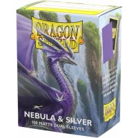 100 Bustine Standard Dragon Shield Matte Dual Sleeves - NEBULA & SILVER