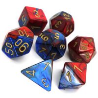 Set di Dadi Gemini (Blu, Rosso, Oro)