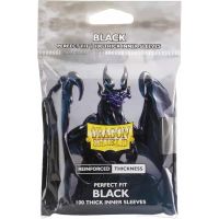 100 Bustine Dragon Shield - Perfect Fit Thick Inner Sleeves - Black (AT-13005)