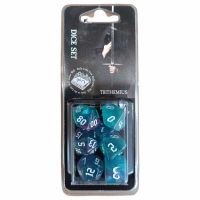 Set di 7 Dadi - Aion - Space Green / Violet - White