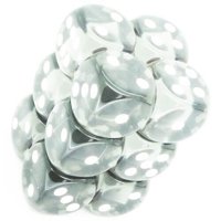 Set di Dadi 12D6 Trasparente (Trasparente, Bianco) Set di Dadi 12D6 Trasparente (Trasparente, Bianco)