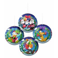 Puzzle Ball Disney Natale - 4 Palle con Cordino - 220 pezzi