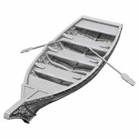 WizKids Deep Cuts Miniatures - W18 Rowboat & Oars