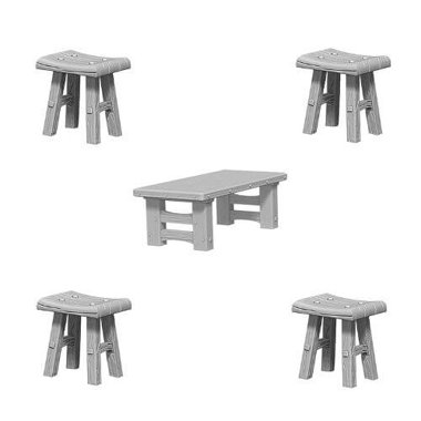 Copertina di Pathfinder: Deep Cuts Miniatures - Wooden Table & Stools Copertina di Pathfinder: Deep Cuts Miniatures - Wooden Table & Stools