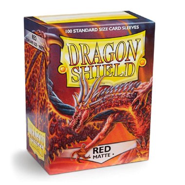 100 Bustine Standard Dragon Shield Matte Sleeves - RED