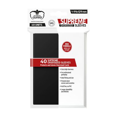 Copertina di Bustine Supreme Oversized Ultimate Guard 40 (NERO) Copertina di Bustine Supreme Oversized Ultimate Guard 40 (NERO)