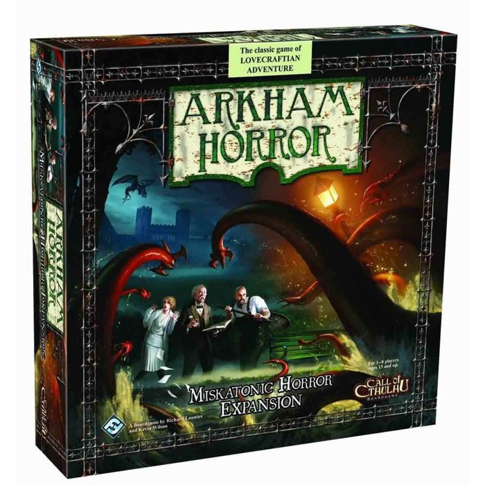 Copertina di Arkham Horror Vecchia Edizione: L'Orrore di Miskatonic Copertina di Arkham Horror Vecchia Edizione: L'Orrore di Miskatonic
