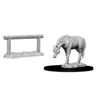 Pathfinder - Deep Cuts Miniatures - Horse & Hitch