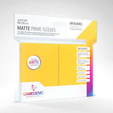 Bustine Opache Gamegenic Matte Prime Sleeves 100 (GIALLO)
