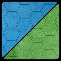 Battlemat (60x66) - Esagoni Blu-Verde
