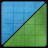Battlemat (60x66) - Quadrati Blu-Verde