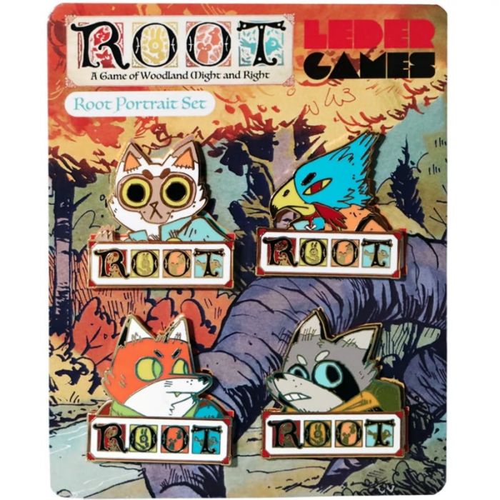 Root Game Portrait Set Pins Leder Games 