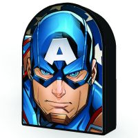 Puzzle Effetto 3D - 300 pezzi: Marvel Captain America - Scatola di Latta