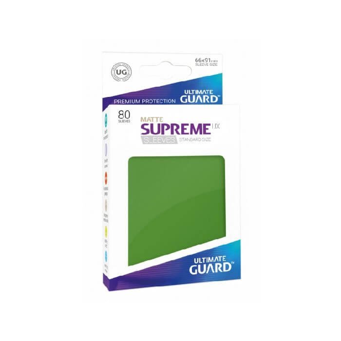 Copertina di Bustine Standard Ultimate Guard Supreme UX Matte 80 (VERDE) Copertina di Bustine Standard Ultimate Guard Supreme UX Matte 80 (VERDE)