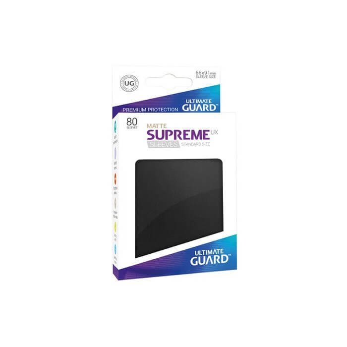 Copertina di Bustine Standard Ultimate Guard Supreme UX Matte 80 (NERO) Copertina di Bustine Standard Ultimate Guard Supreme UX Matte 80 (NERO)