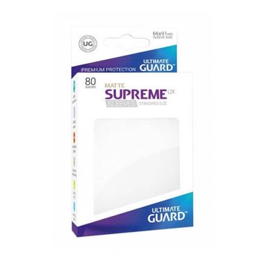 Copertina di Bustine Standard Ultimate Guard Supreme UX Matte 80 (BIANCO) Copertina di Bustine Standard Ultimate Guard Supreme UX Matte 80 (BIANCO)