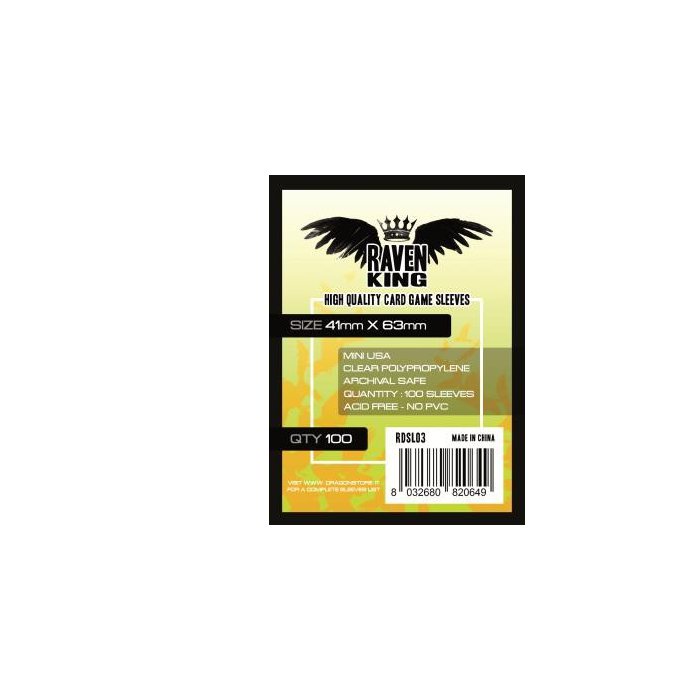 Copertina di Bustine Mini USA Raven King 100 (41x63) Copertina di Bustine Mini USA Raven King 100 (41x63)