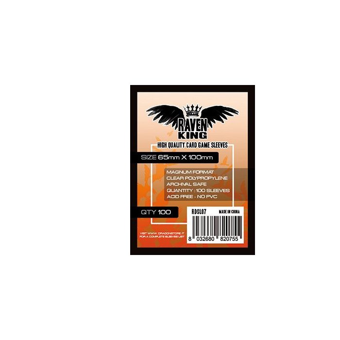 Copertina di Bustine 7 Wonders Raven King 100 (65x100) Copertina di Bustine 7 Wonders Raven King 100 (65x100)