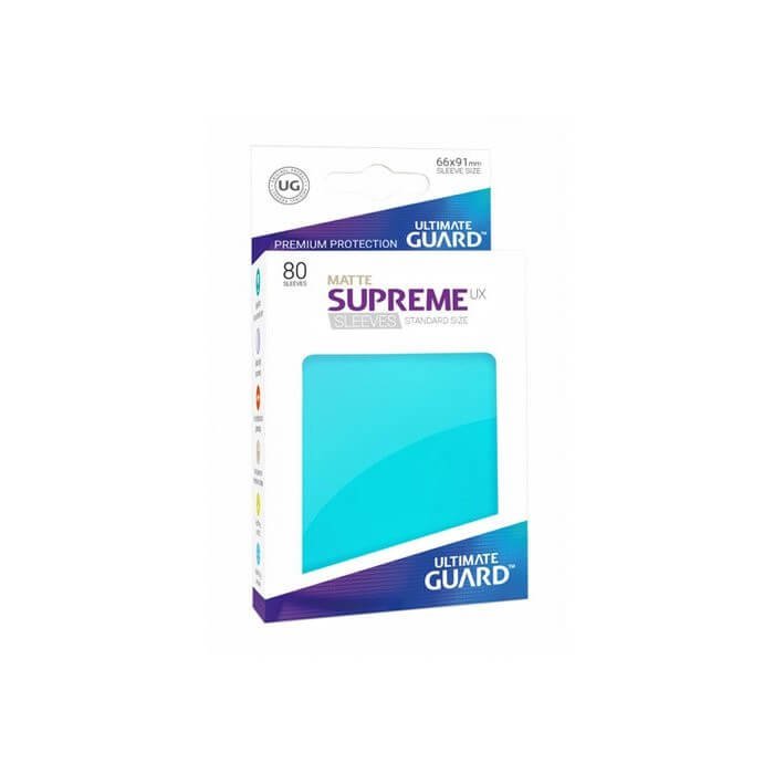 Copertina di Bustine Standard Ultimate Guard Supreme UX Matte 80 (ACQUAMARINA) Copertina di Bustine Standard Ultimate Guard Supreme UX Matte 80 (ACQUAMARINA)