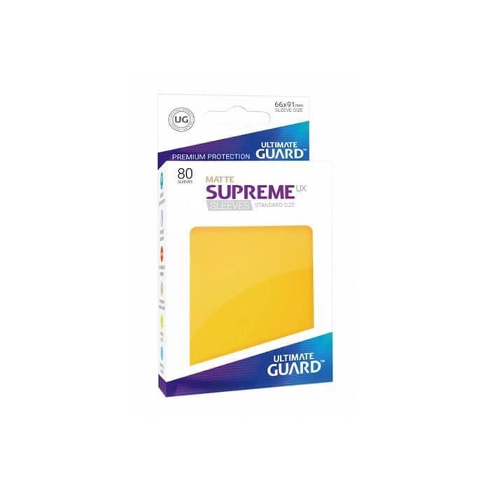 Copertina di Bustine Standard Ultimate Guard Supreme UX Matte 80 (GIALLO) Copertina di Bustine Standard Ultimate Guard Supreme UX Matte 80 (GIALLO)
