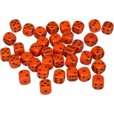 Set di Dadi 36D6 Opaco (Arancione, Nero)