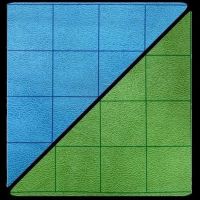 Megamat (88x122) - Quadrati Blu-Verde