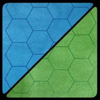 Megamat (88x122) - Esagoni Blu-Verde