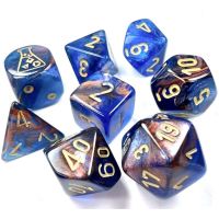 Set di Dadi Lab Dice - Lustrous (Azzurrite, Oro)